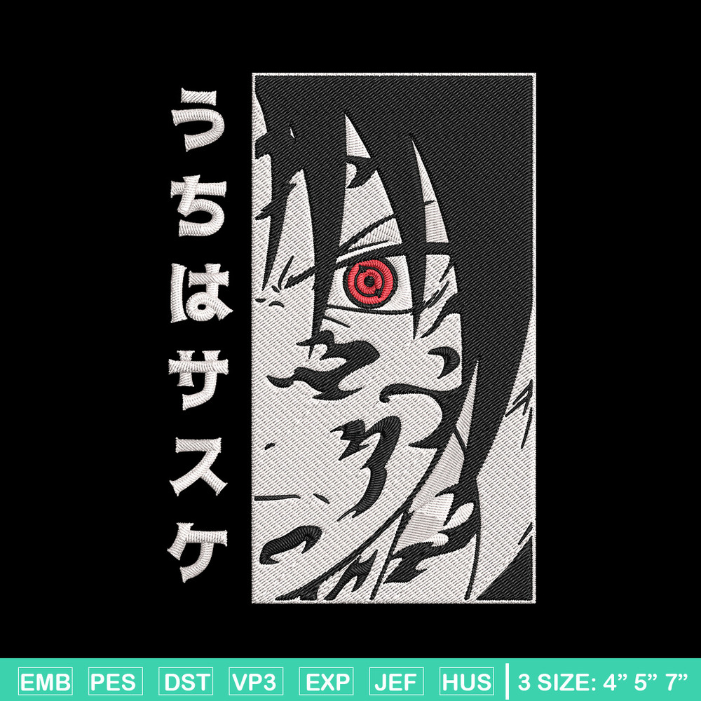 Uchiha Sasuke Embroidery Design, Naruto Embroidery, Embroidery File, Anime Embroidery, Anime shirt, Digital download..jpg