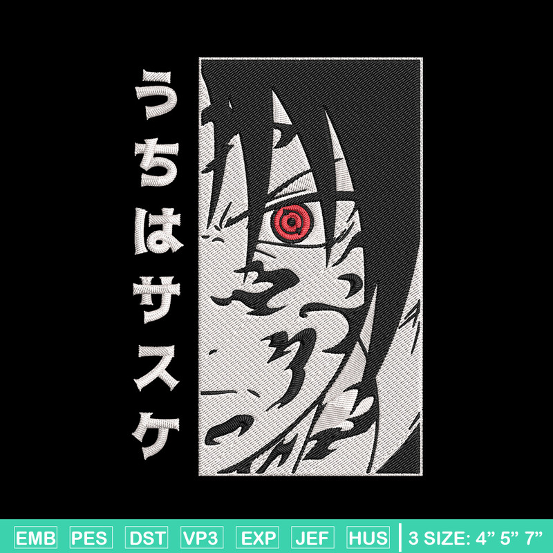Uchiha Sasuke Embroidery Design, Naruto Embroidery, Embroidery File, Anime Embroidery, Anime shirt, Digital download..jpg