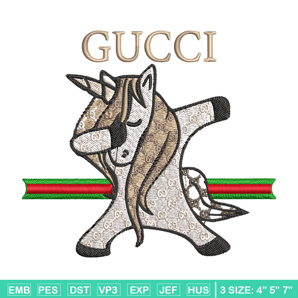 Unicorn gucci Embroidery Design, Gucci Embroidery, Embroidery File, Logo shirt, Sport Embroidery, Digital download..jpg