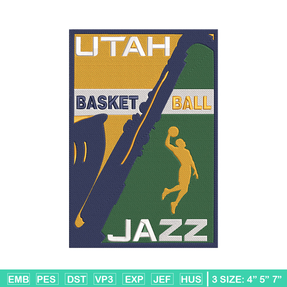 Utah Jazz logo embroidery design, NBA embroidery, Sport embroidery,Embroidery design, Logo sport embroidery.jpg