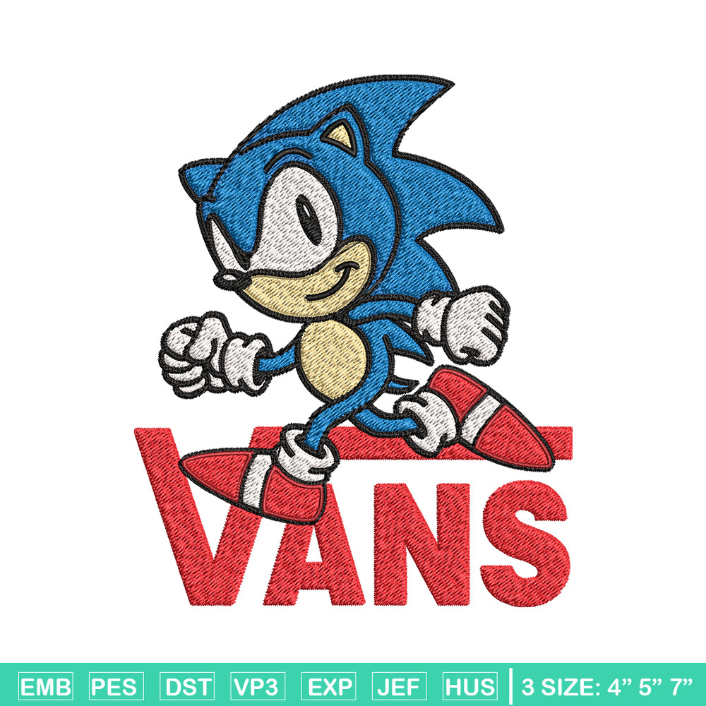 Vans Sonic Embroidery design, Vans Sonic Embroidery, cartoon design, Embroidery File, cartoon shirt, Instant download..jpg