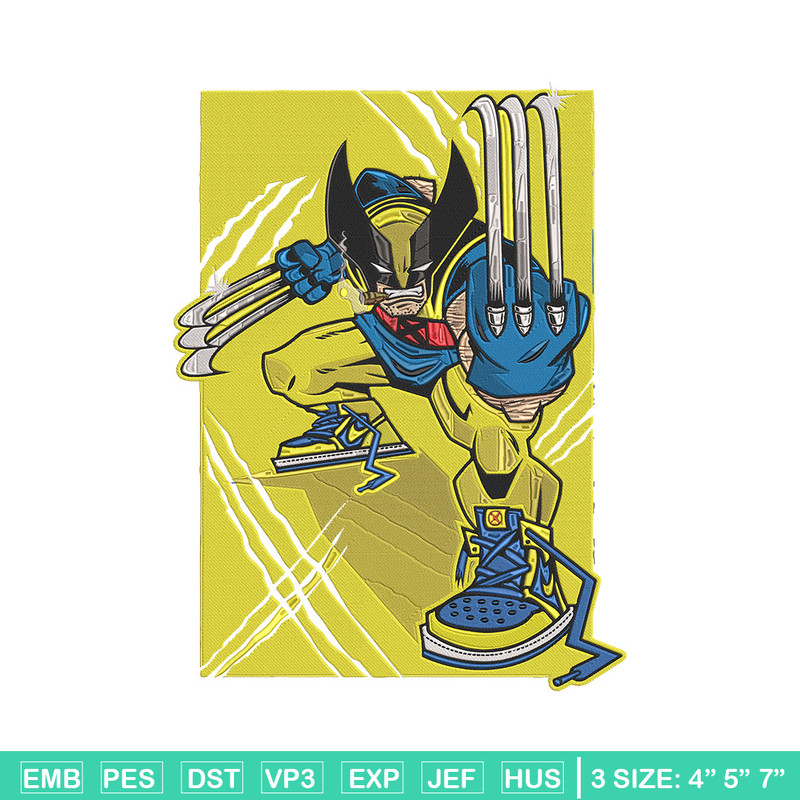 Wolverine poster Embroidery Design, DC comics Embroidery, Embroidery File, Anime Embroidery,Anime shirt,Digital download.jpg
