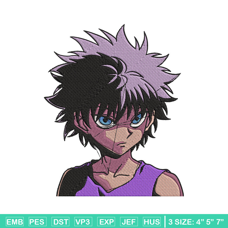 Zoldyck Killua Embroidery Design, Hxh Embroidery,Embroidery File, Anime Embroidery, Anime shirt, Digital download..jpg