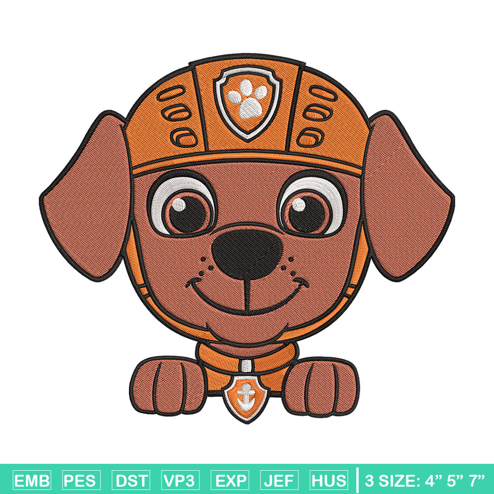 Zuma dog Embroidery Design, Paw Patrol Embroidery, Embroidery File, Anime Embroidery, Anime shirt, Digital download..jpg