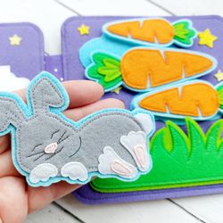 Educational Montessori mini book "SLEEP", the first tactile book for children