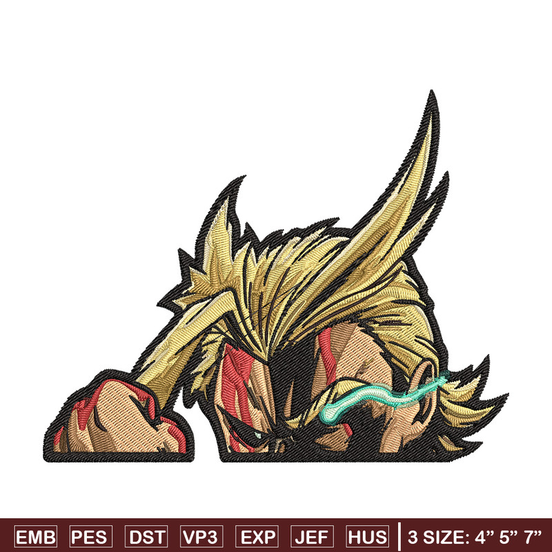 All Might Embroidery Design, Mha Embroidery, Embroidery File, Anime Embroidery, Anime shirt, Digital download.jpg