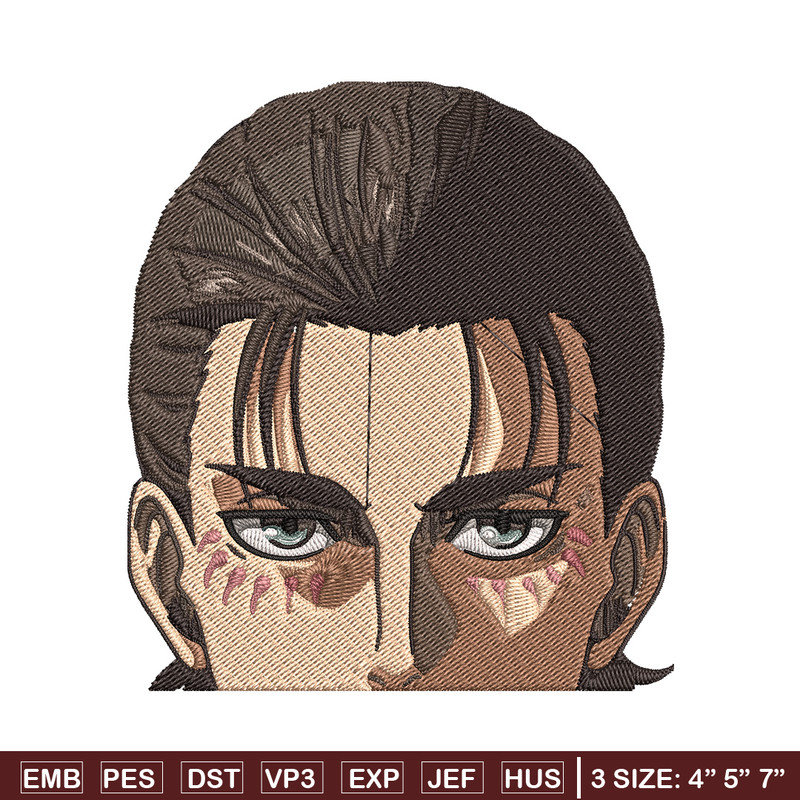 Eren Peeker Embroidery Design, Aot Embroidery, Embroidery File, Anime Embroidery, Anime shirt, Digital download..jpg