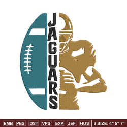 Football Player Jacksonville Jaguars embroidery design, Jaguars embroidery, NFL embroidery, logo sport embroidery.