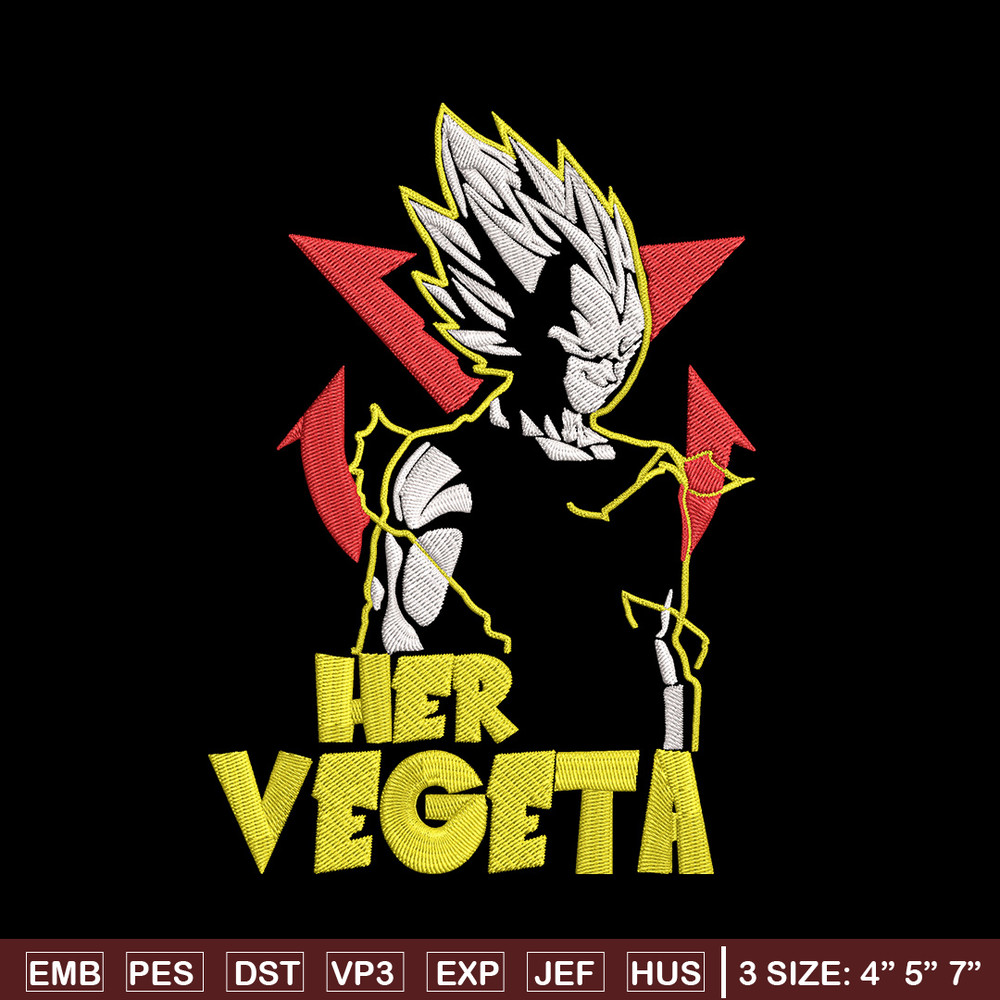 Her Vegeta Embroidery Design, Dragonball Embroidery, Embroidery File, Anime Embroidery, Anime shirt, Digital download..jpg