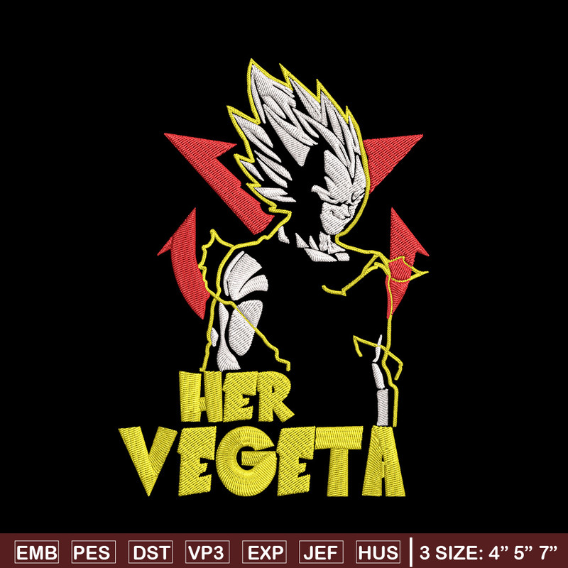Her Vegeta Embroidery Design, Dragonball Embroidery, Embroidery File, Anime Embroidery, Anime shirt, Digital download..jpg