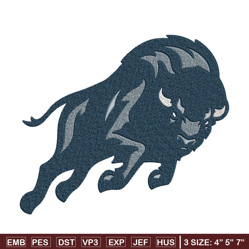Bison Mascot embroidery design, College embroidery, Sport embroidery, logo sport embroidery, Embroidery design.jpg