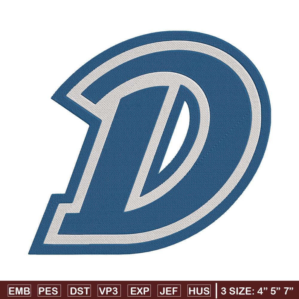 Drake University logo embroidery design, NCAA embroidery,Sport embroidery, Embroidery design, Logo sport embroidery.jpg