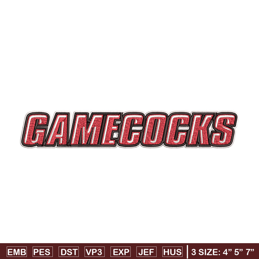Gamecock logo embroidery design, Logo embroidery, Sport embroidery, logo sport embroidery, Embroidery design.jpg