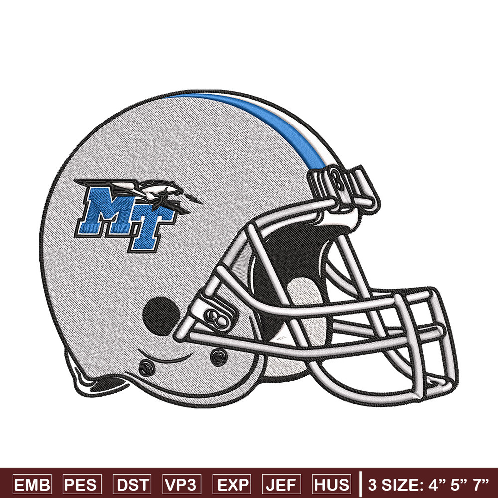 Middle Tennessee helmet embroidery design,NCAA embroidery,Sport embroidery, logo sport embroidery,Embroidery design.jpg