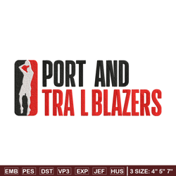 Portland Trail Blazers logo embroidery design, NBA embroidery,Sport embroidery, Embroidery design,Logo sport embroidery