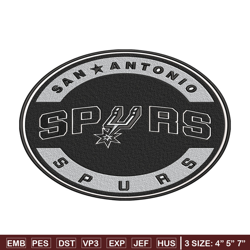 San Antonio Spurs logo embroidery design, NBA embroidery, Embroidery design,Logo sport embroidery, Sport embroidery..jpg