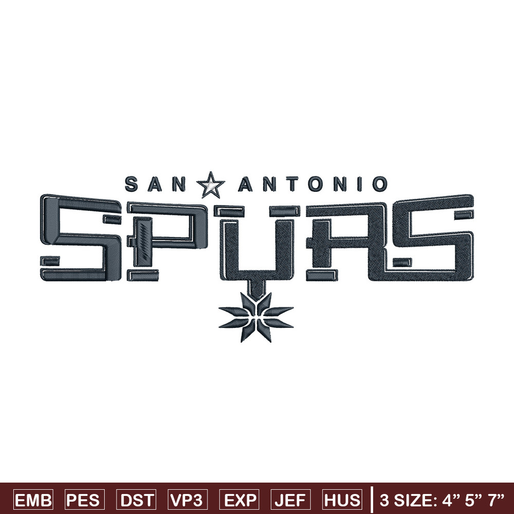San Antonio Spurs logo embroidery design,NBA embroidery, Embroidery design, Logo sport embroidery, Sport embroidery.jpg