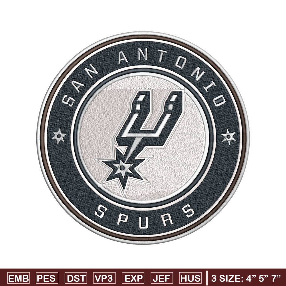 San Antonio Spurs logo embroidery design,NBA embroidery,Embroidery design, Logo sport embroidery, Sport embroidery.jpg