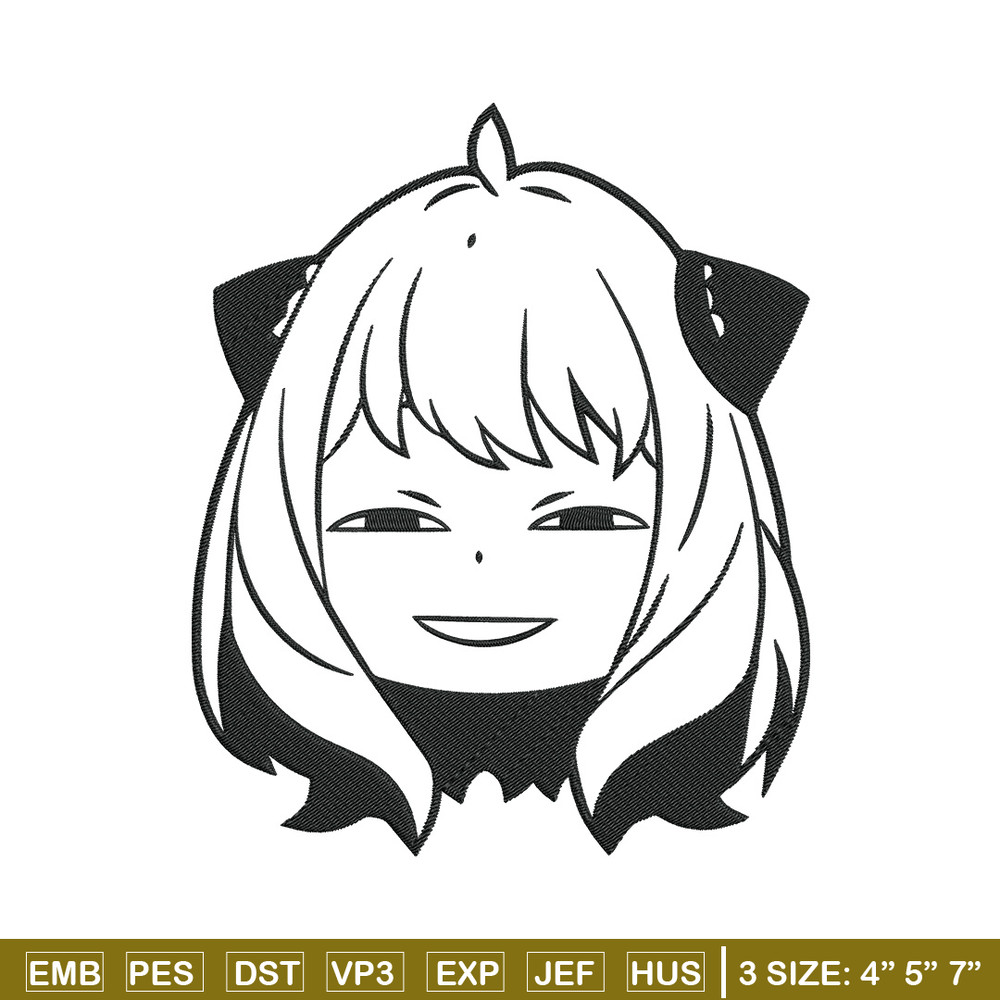 Anya meme Embroidery Design, Spy x family Embroidery, Embroidery File, Anime Embroidery, Anime shirt, Digital download.jpg