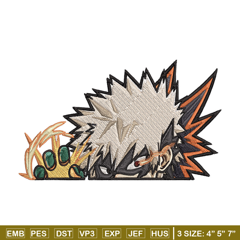 Bakugo Peeker Embroidery Design, Mha Embroidery, Embroidery File, Anime Embroidery, Anime shirt, Digital download..jpg