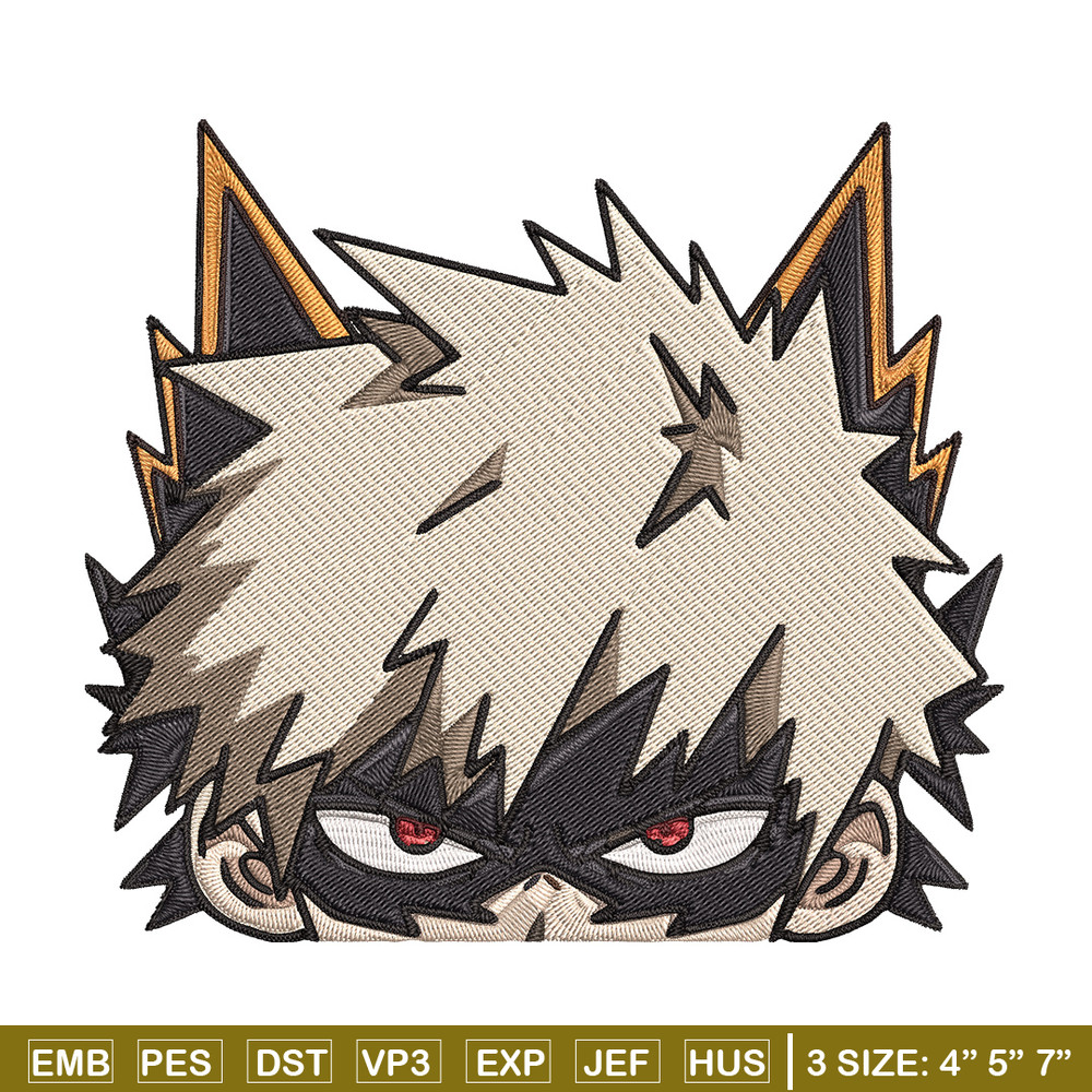 Bakugo Peeker Embroidery Design, Mha Embroidery, Embroidery File, Anime Embroidery, Anime shirt, Digital download.jpg