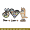 Bluey Peace Love bandit Embroidery design, Bluey cartoon Embroidery, cartoon design, Embroidery File, Instant download.jpg
