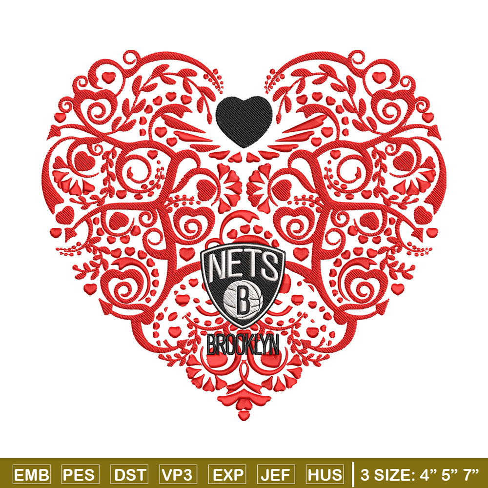 Brooklyn Nets heart embroidery design, NBA embroidery,Sport embroidery, Logo sport embroidery, Embroidery design.jpg