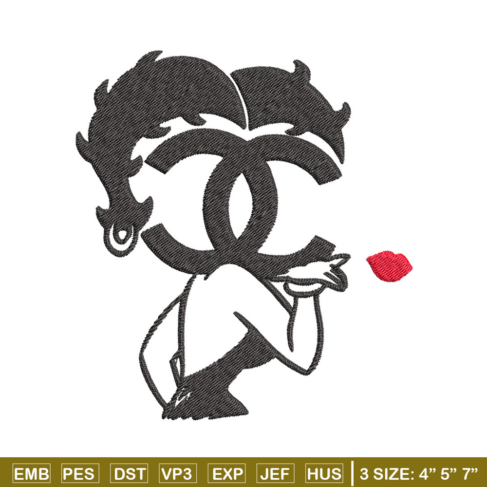 Cartoon girl gucci Embroidery Design, Gucci Embroidery, Brand Embroidery, Embroidery File, Logo shirt, Digital download.jpg