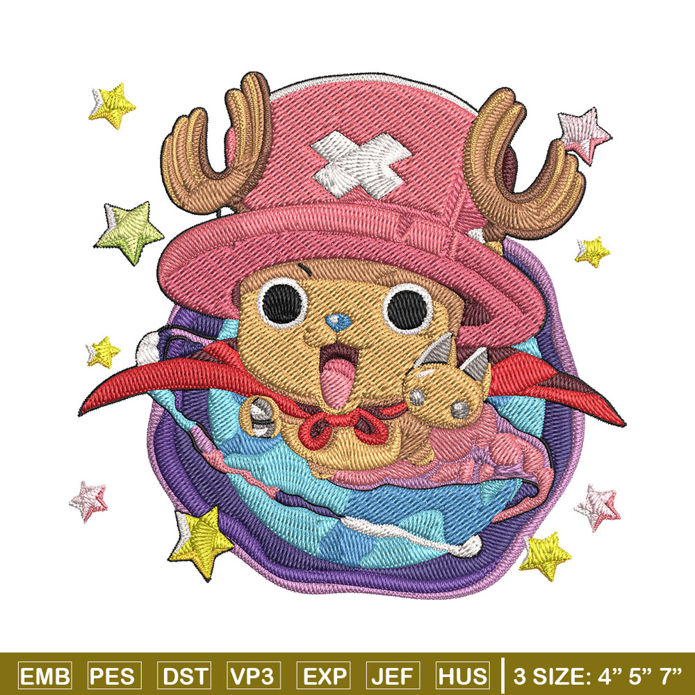 Chopper cute Embroidery Design,One piece Embroidery, Embroidery File, Anime Embroidery, Anime shirt, Digital download.jpg