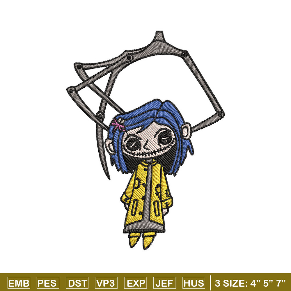Coraline Horror Embroidery Design, Coraline Horror Embroidery, Embroidery File, Cartoon shirt, Digital download..jpg