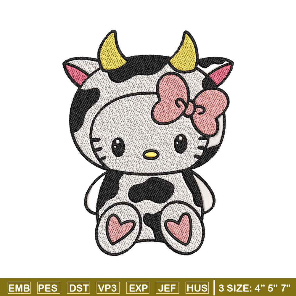 Cow Hello Kitty Embroidery design, Cow Hello Kitty Embroidery, cartoon design, Embroidery File, Digital download..jpg