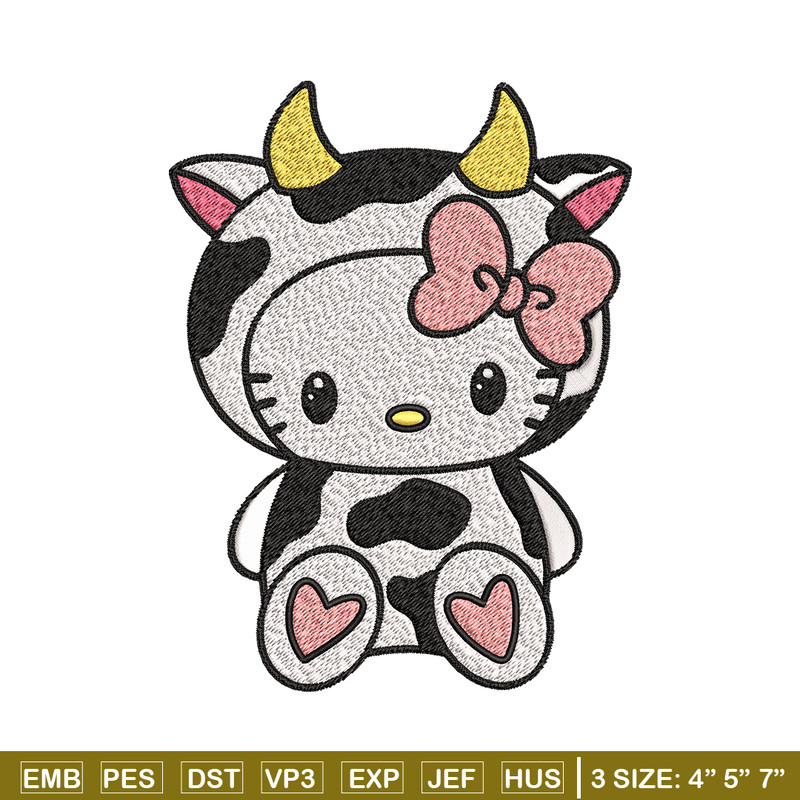 Cow Hello Kitty Embroidery design, Cow Hello Kitty Embroidery, cartoon design, Embroidery File, Digital download..jpg