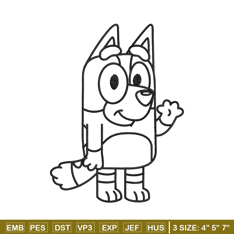 Dad Bluey Coloring Pages Embroidery, Bluey Embroidery, Embroidery File, cartoon design, cartoon shirt, Digital download..jpg