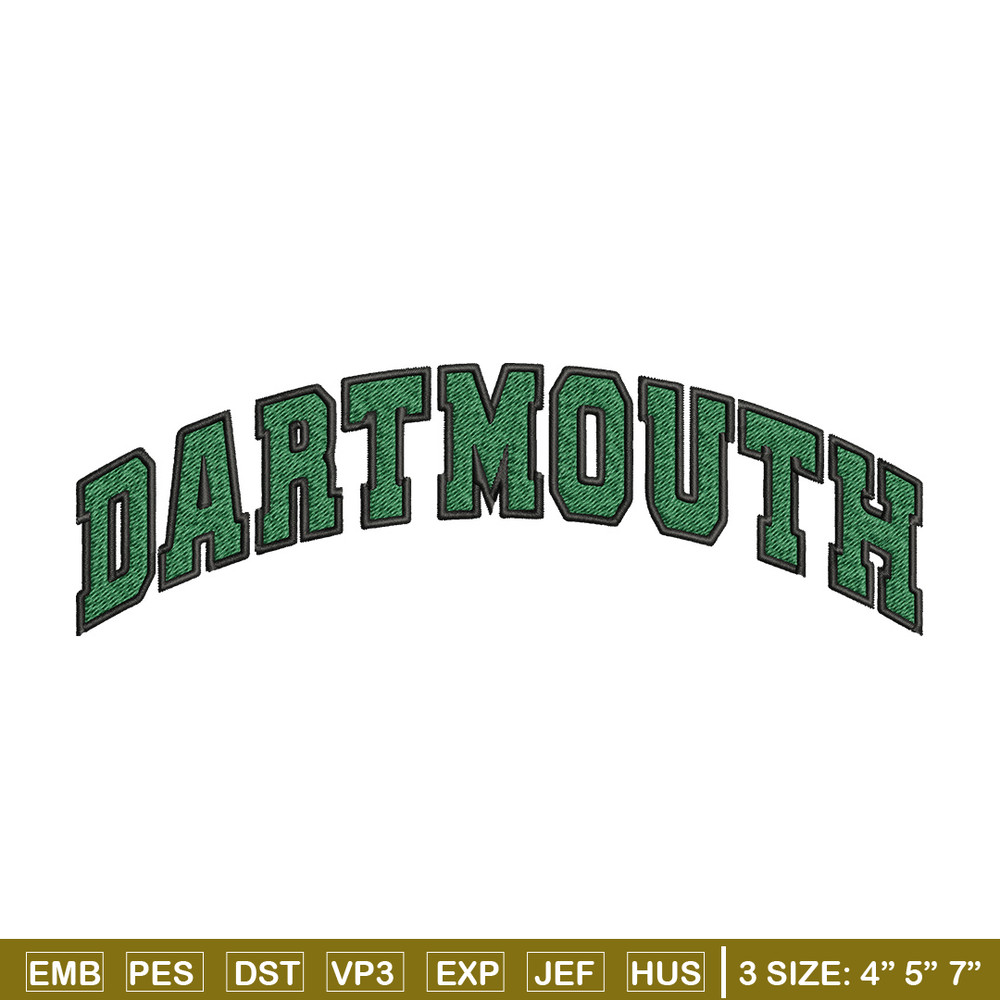 Dartmouth logo embroidery design, Baseball embroidery, Sport embroidery, logo sport embroidery, Embroidery design.jpg