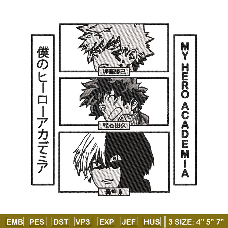 Deku friends Embroidery Design, Mha Embroidery, Embroidery File, Anime Embroidery, Anime shirt, Digital download..jpg