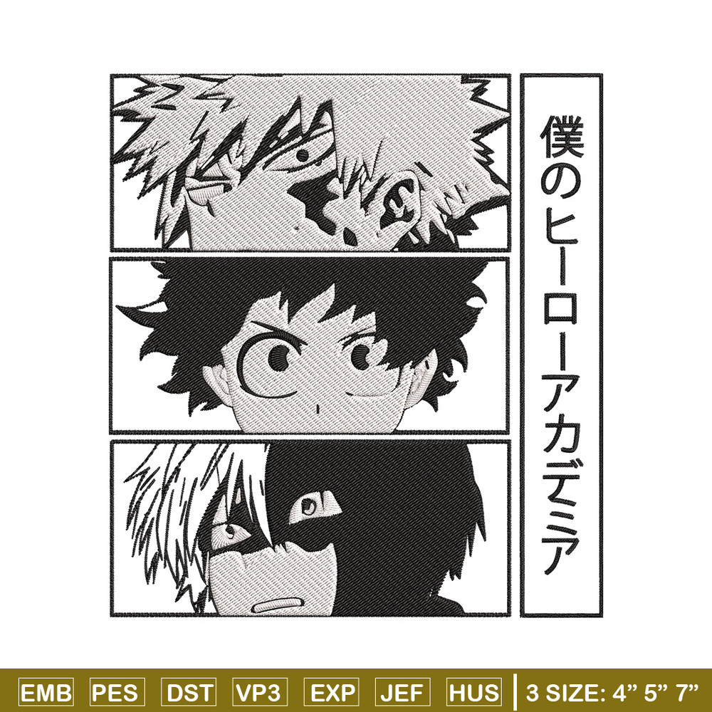 Deku friends Embroidery Design, Mha Embroidery, Embroidery File, Anime Embroidery, Anime shirt,Digital download..jpg