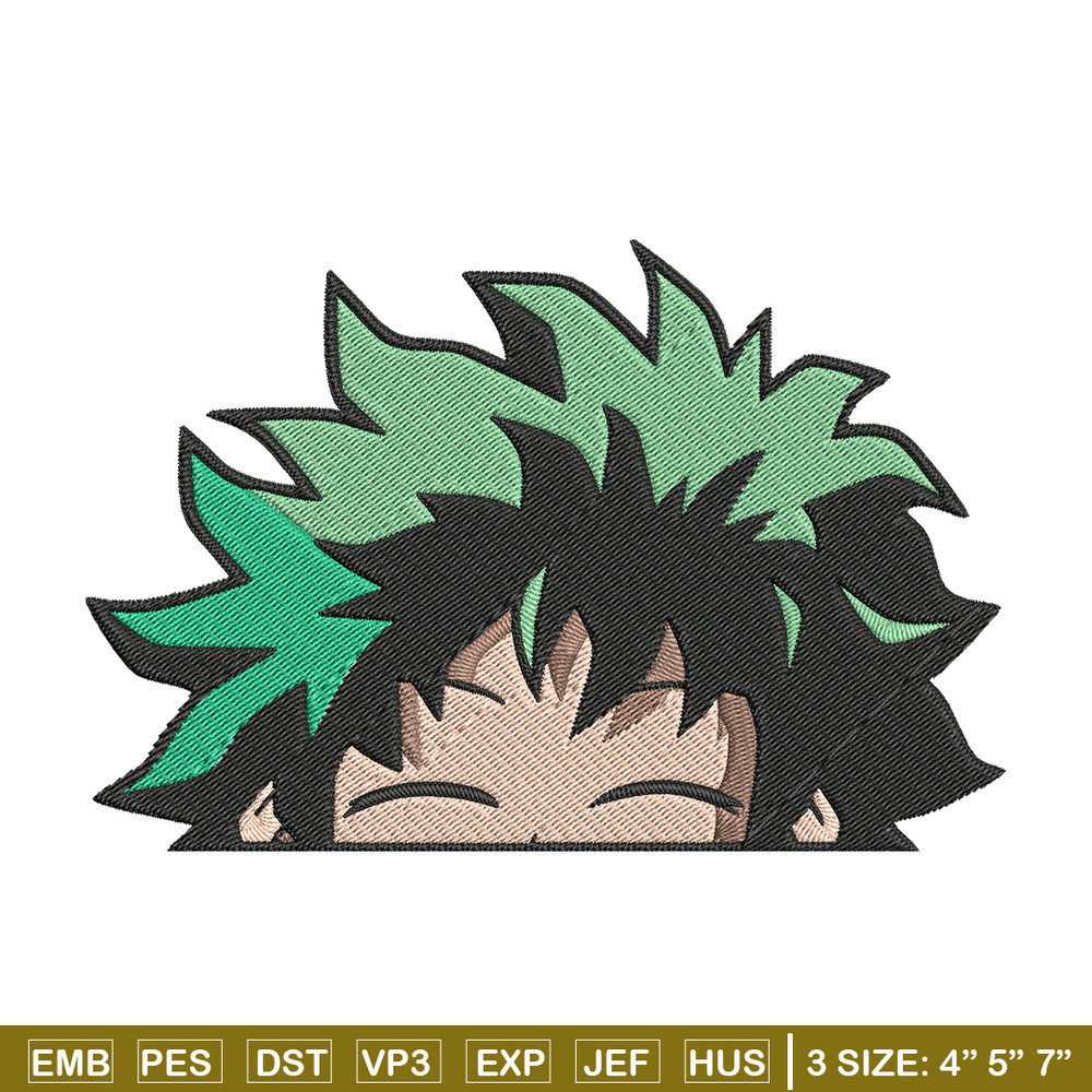 Deku Peek Embroidery Design, Mha Embroidery, Embroidery File, Anime Embroidery, Anime shirt, Digital download..jpg
