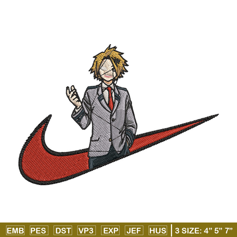Denki x nike Embroidery Design, Mha Embroidery, Embroidery File, Nike Embroidery, Anime shirt, Digital download.jpg