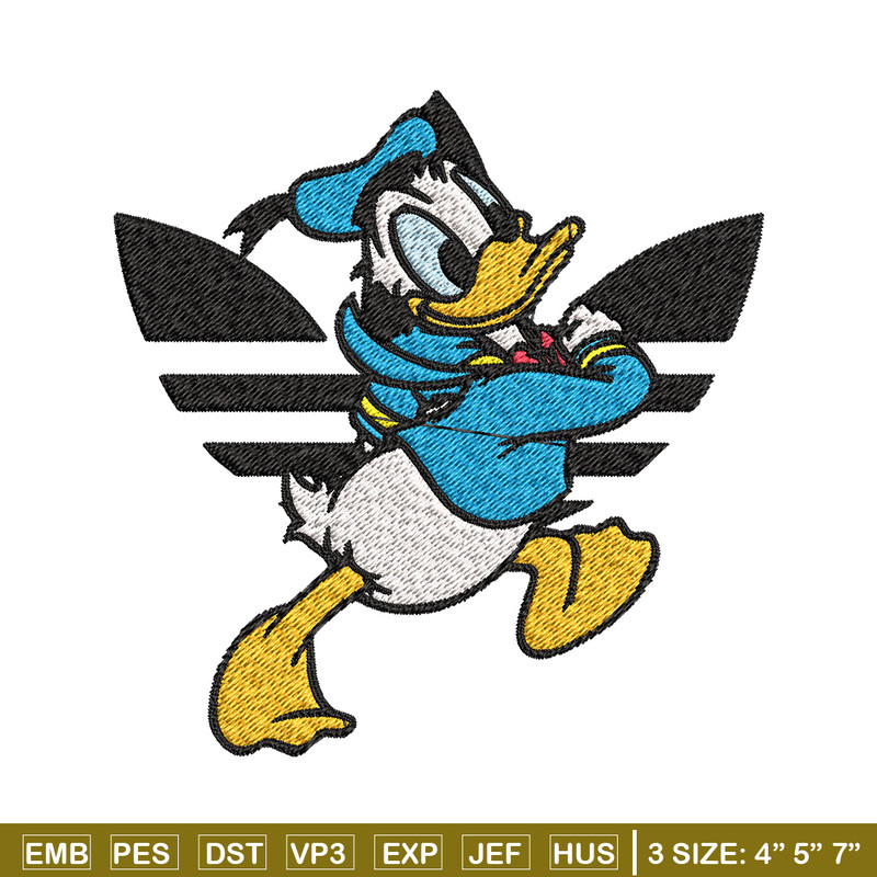 Duck cartoon adidas Embroidery Design, Adidas Embroidery, Brand Embroidery, Embroidery File, Logo shirt,Digital download.jpg