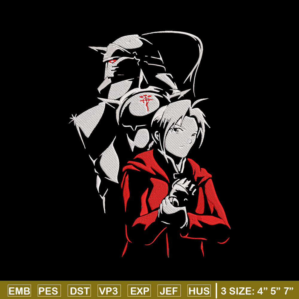 Edward Elric Embroidery Design, Fullmetal Embroidery,Embroidery File,Anime Embroidery, Anime shirt, Digital download..jpg