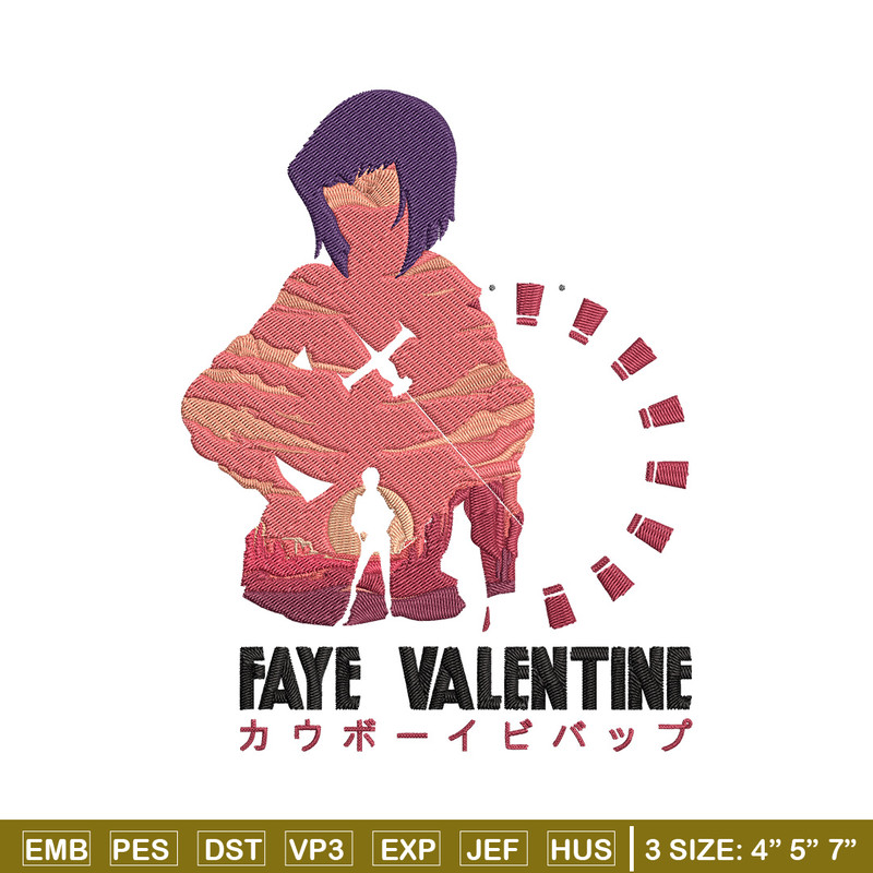 Faye Valentine Embroidery Design, Cowboy bebop Embroidery, Embroidery File,Anime Embroidery,Anime shirt,Digital download.jpg