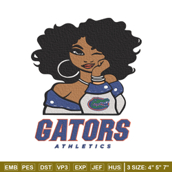Florida Gators girl embroidery design, NCAA embroidery, Embroidery design, Logo sport embroidery,Sport embroidery