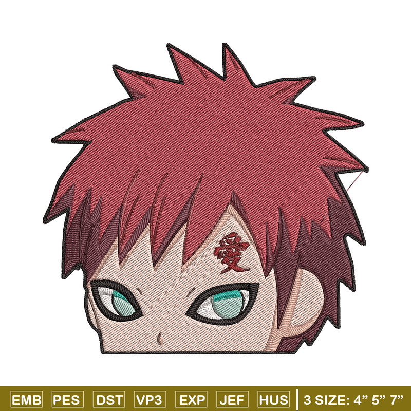 Gaara Peeker Embroidery Design, Naruto Embroidery, Embroidery File, Anime Embroidery,Anime shirt, Digital download.jpg