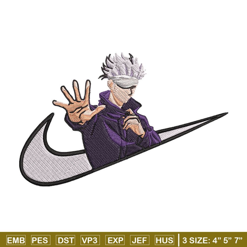 Gojo x nike Embroidery Design, Jujutsu Embroidery, Embroidery File, Nike Embroidery, Anime shirt, Digital download..jpg