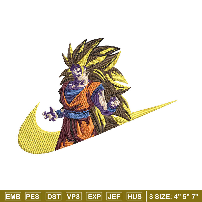 Goku ssj 3 Embroidery Design, Dragonball Embroidery, Embroidery File, Nike Embroidery, Anime shirt, Digital download.jpg