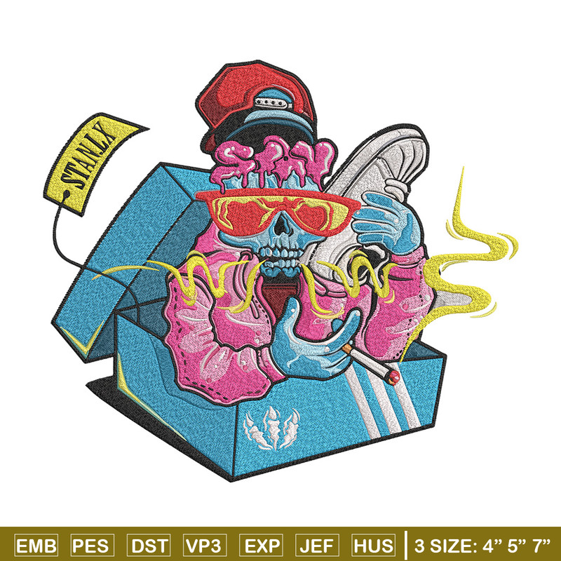 Graffiti skull Embroidery Design, Graffiti Embroidery, Embroidery File, Anime Embroidery, Anime shirt, Digital download.jpg