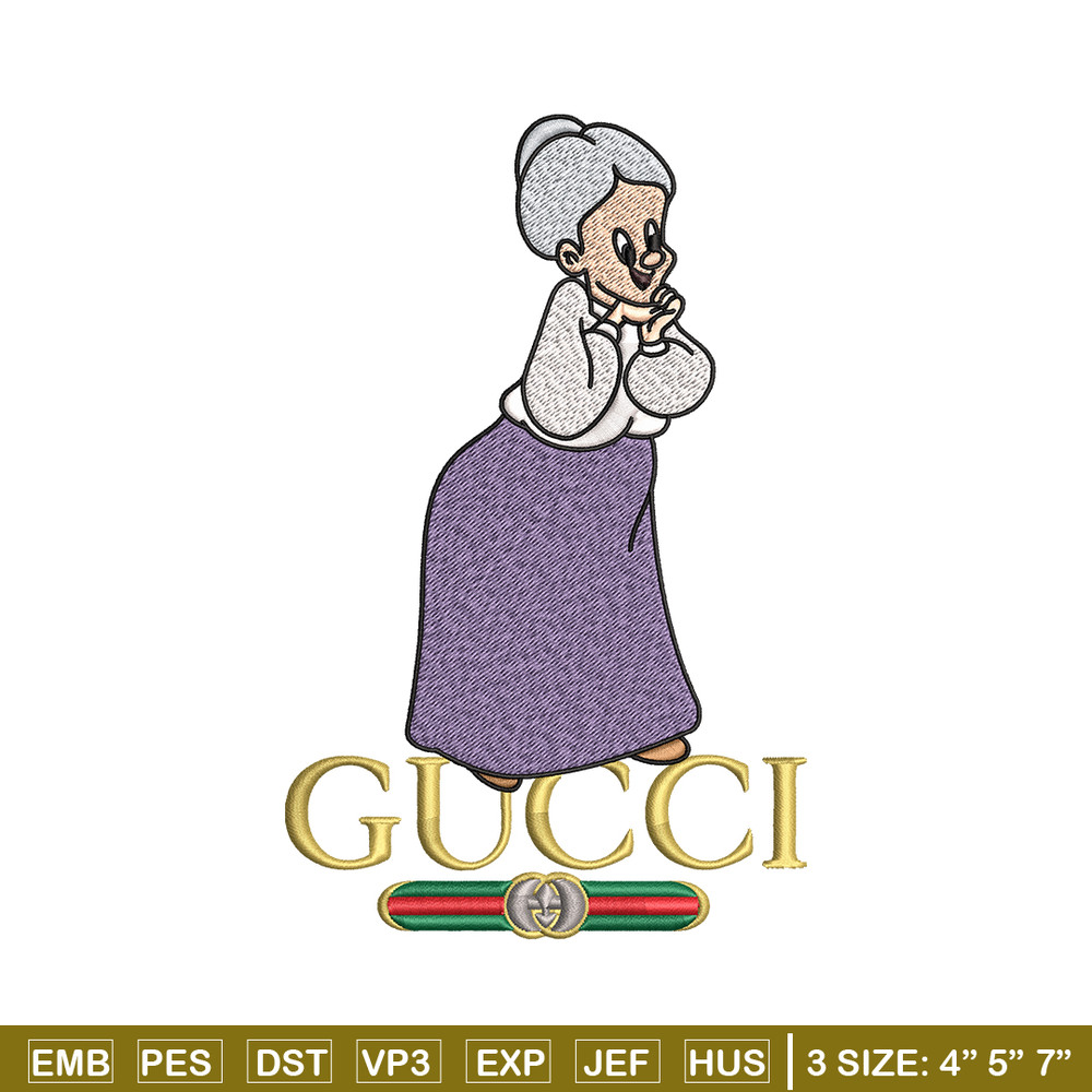 Granny Gucci Embroidery design, Granny Gucci cartoon Embroidery, cartoon design, Embroidery File, Instant download..jpg