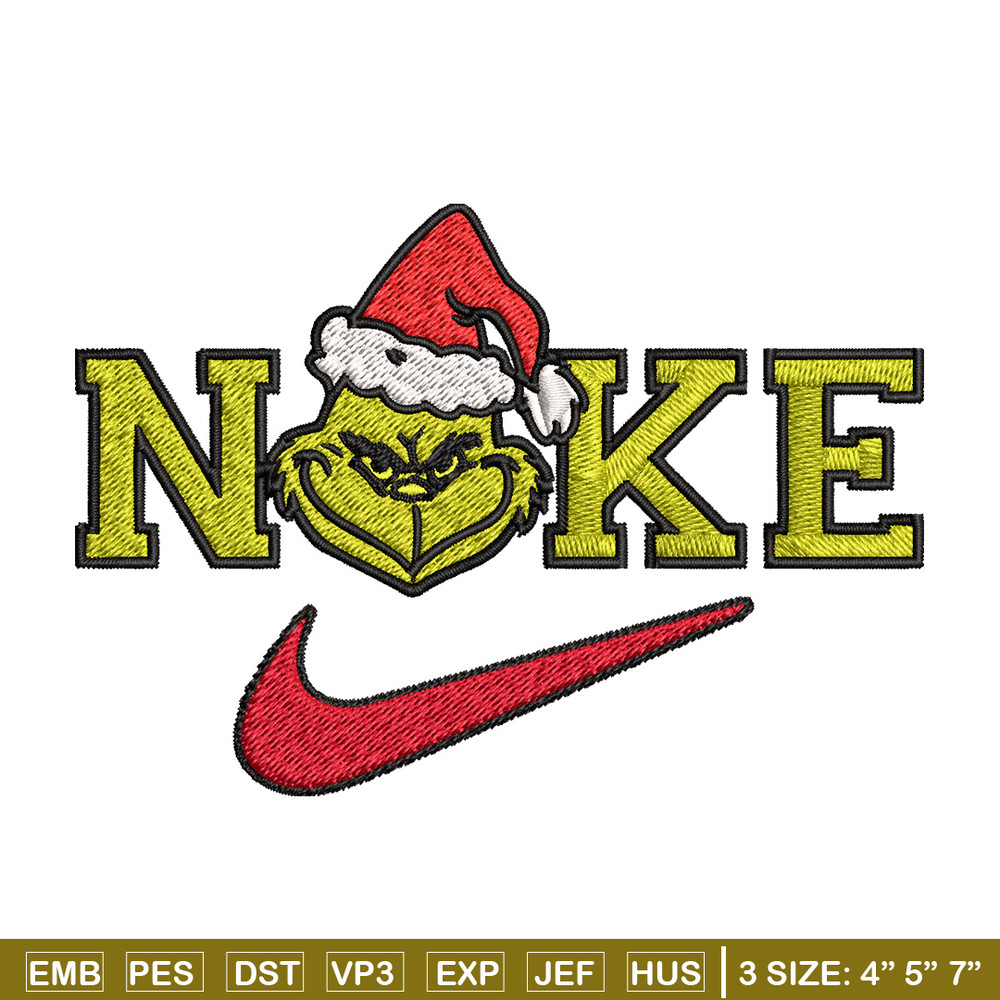Grinch chrismas nike Embroidery Design, Nike Embroidery, Brand Embroidery, Embroidery File, Logo shirt, Digital download.jpg