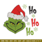 Grinch hohoho embroidery design,Chrismas design, Embroidery shirt, Embroidery file, Grinch embroidery, Digital download.jpg