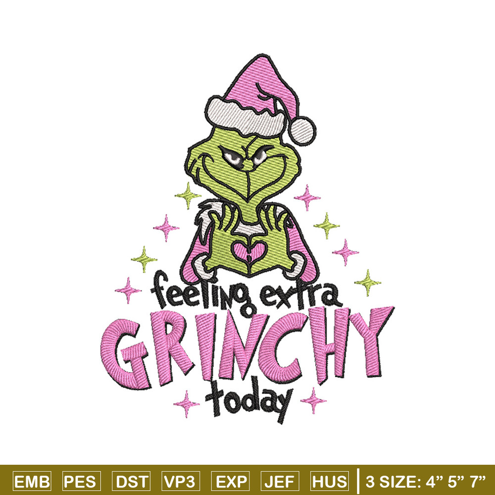 Grinch today embroidery design, Grinch embroidery, Chrismas design,Embroidery shirt, Embroidery file, Digital download.jpg